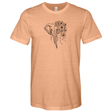 Load image into Gallery viewer, Elephant With Flower Heathered Tee