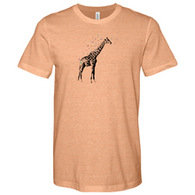 Load image into Gallery viewer, Giraffe With Butterfly Heathered Tee