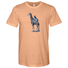 Load image into Gallery viewer, Giraffe Butterfly Heathered Tee