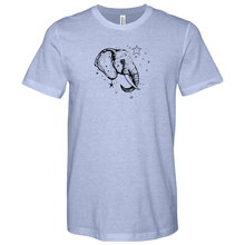 Load image into Gallery viewer, Elephant Head Side View Incorporate Decoration Heathered Tee
