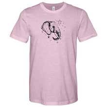 Load image into Gallery viewer, Elephant Head Side View Incorporate Decoration Heathered Tee