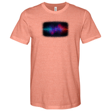 Load image into Gallery viewer, Frequency Waves Red Blue Heathered Tee