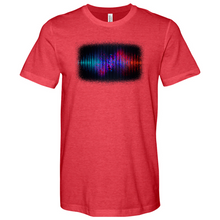 Load image into Gallery viewer, Frequency Waves Red, Blue With Bg Heathered Tee