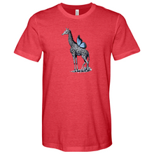Load image into Gallery viewer, Giraffe Butterfly Heathered Tee