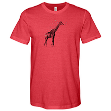 Load image into Gallery viewer, Giraffe With Butterfly Heathered Tee
