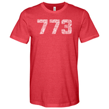 Load image into Gallery viewer, Chicago 773 Area Code Heathered Tee