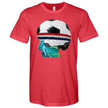 Load image into Gallery viewer, Soccer Head Heathered Tee