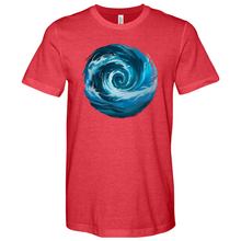 Load image into Gallery viewer, Swirl Wave Blue White Heathered Tee