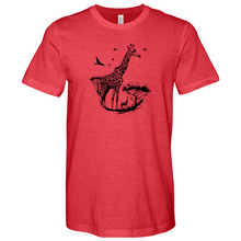 Load image into Gallery viewer, Giraffe Wildlife 02 Heathered Tee