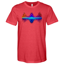 Load image into Gallery viewer, Frequency - Red, Orange, Purple Heathered Tee