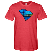 Load image into Gallery viewer, South Carolina Map Heathered Tee