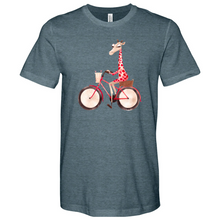 Load image into Gallery viewer, Bicycle Giraffe Heathered Tee