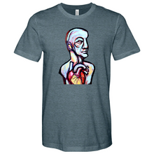 Load image into Gallery viewer, Abstract Art Head Heathered Tee