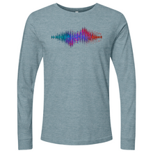 Load image into Gallery viewer, Frequency Waves Red Blue Long Sleeve
