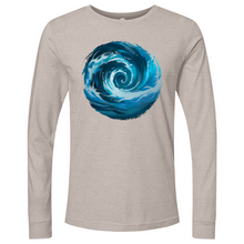 Load image into Gallery viewer, Swirl Wave Blue White Long Sleeve