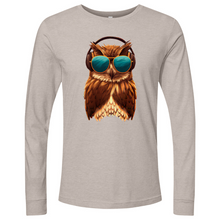 Load image into Gallery viewer, Owl With Sunglass and Headphone Long Sleeve