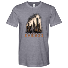 Load image into Gallery viewer, Chicago City Skyline Heathered Tee