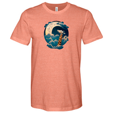 Load image into Gallery viewer, Giraffe with Cloud and Half Moon Heathered Tee