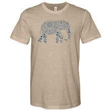 Load image into Gallery viewer, Floral Mosaic Elephant Heathered Tee