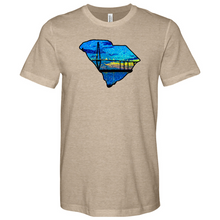 Load image into Gallery viewer, South Carolina Map Heathered Tee