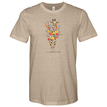 Load image into Gallery viewer, Giraffe Bouquet Heathered Tee
