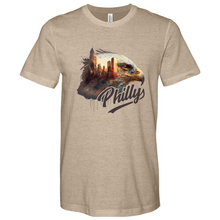 Load image into Gallery viewer, Philly Rugby Eagle Heathered Tee