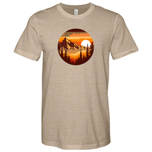 Load image into Gallery viewer, Mountain with Sunrise Heathered Tee