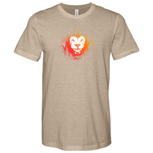 Load image into Gallery viewer, Lion's Face Drawing Heathered Tee