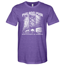 Load image into Gallery viewer, Ben Franklin Bridge Heathered Tee