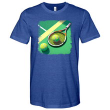 Load image into Gallery viewer, Retro Tennis Green Heathered Tee