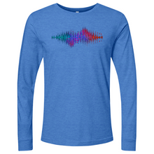 Load image into Gallery viewer, Frequency Waves Red Blue Long Sleeve