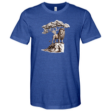 Load image into Gallery viewer, Lion Standing Under Tree Heathered Tee