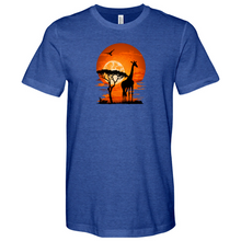 Load image into Gallery viewer, Giraffe Sunset Heathered Tee