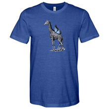 Load image into Gallery viewer, Giraffe Butterfly Heathered Tee