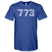 Load image into Gallery viewer, Chicago 773 Area Code Heathered Tee