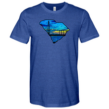 Load image into Gallery viewer, South Carolina Map Heathered Tee
