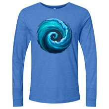 Load image into Gallery viewer, Swirl Wave Blue Long Sleeve
