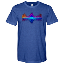 Load image into Gallery viewer, Frequency - Red, Orange, Purple Heathered Tee