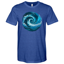 Load image into Gallery viewer, Swirl Wave Blue White Heathered Tee