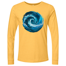 Load image into Gallery viewer, Swirl Wave Blue White Long Sleeve