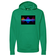 Load image into Gallery viewer, Frequency Red Orange Purple 02 Midweight Hooded Sweatshirt