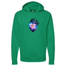Load image into Gallery viewer, Cosmic Heart Midweight Hooded Sweatshirt