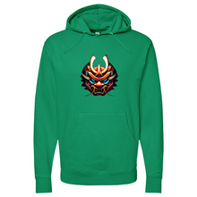 Load image into Gallery viewer, Orange Dragon Mask Midweight Hooded Sweatshirt