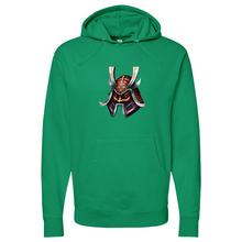 Load image into Gallery viewer, Red Tongue Japanese Warrior Midweight Hooded Sweatshirt