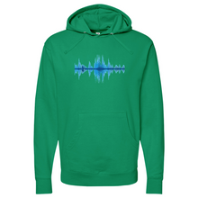 Load image into Gallery viewer, Blue Frequency Midweight Hooded Sweatshirt
