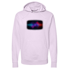Load image into Gallery viewer, Frequency Waves Red Blue Midweight Hooded Sweatshirt