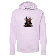 Load image into Gallery viewer, Silver & Red Japanese Warrior Midweight Hooded Sweatshirt