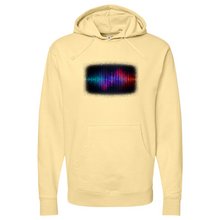 Load image into Gallery viewer, Frequency Waves Red Blue Midweight Hooded Sweatshirt