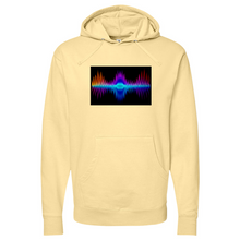 Load image into Gallery viewer, Frequency Red Orange Purple 02 Midweight Hooded Sweatshirt