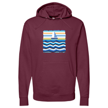 Load image into Gallery viewer, Boat at Sea Midweight Hooded Sweatshirt